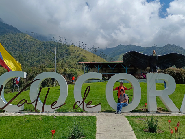 Landscape of Salento and the mountains of Colombia's Coffee Region.